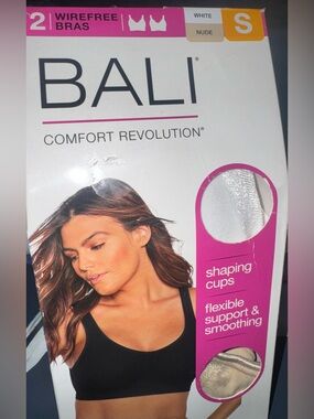 Bali Women's Wirefree Bras 2-Pack White & Nude